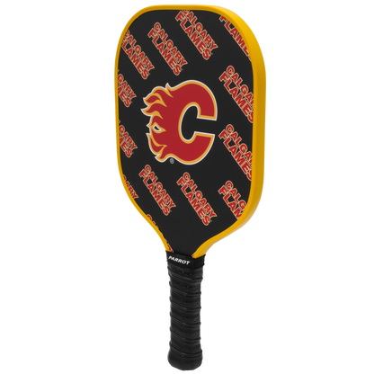 Calgary Flames pickleball paddle back view