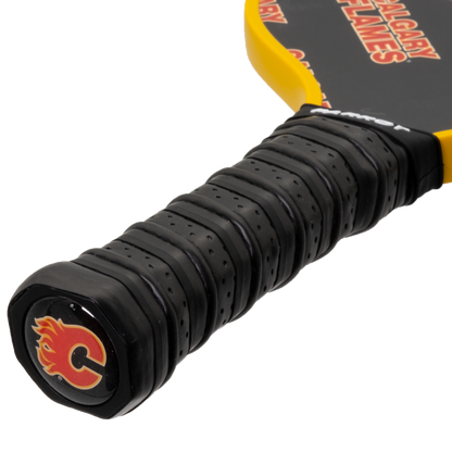 Calgary Flames pickleball paddle handle logo