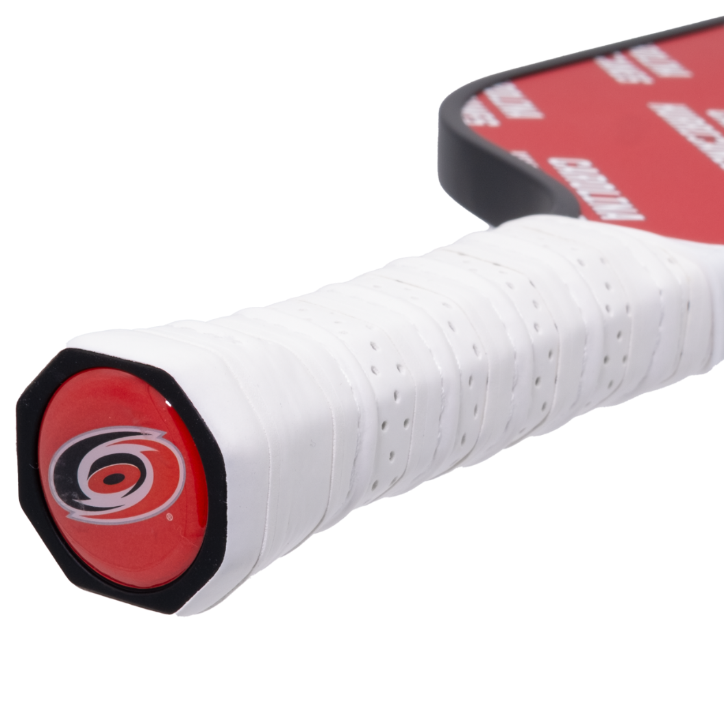 Carolina Hurricanes pickleball paddle handle logo