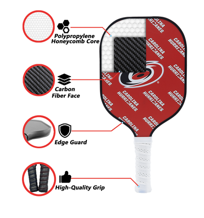 Carolina Hurricanes standard pickleball paddle additional view