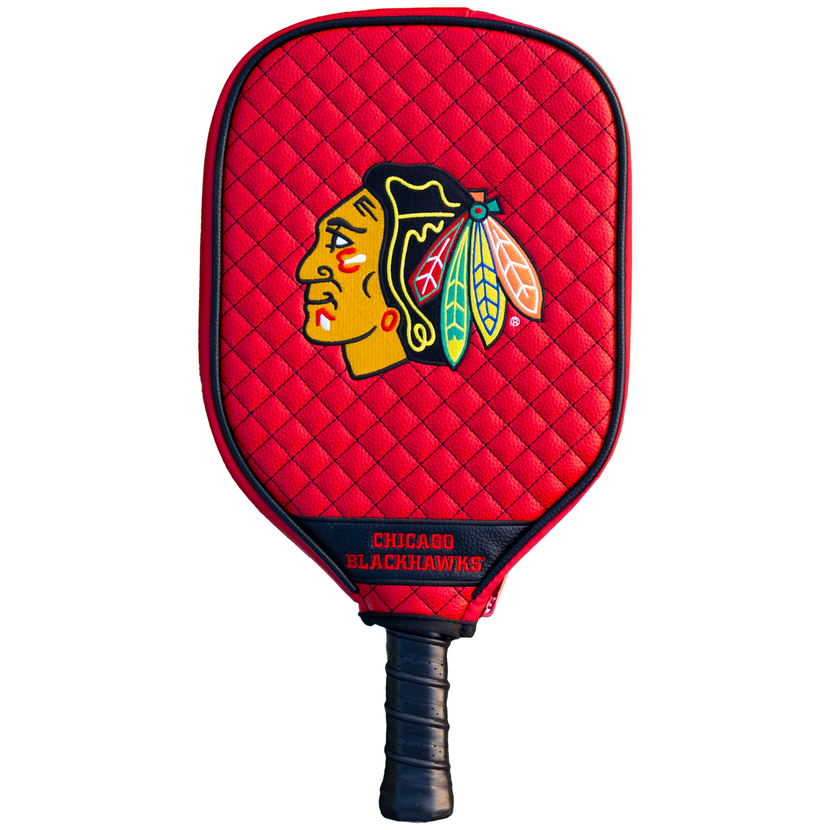 Chicago Blackhawks Red quilted pickleball paddle cover