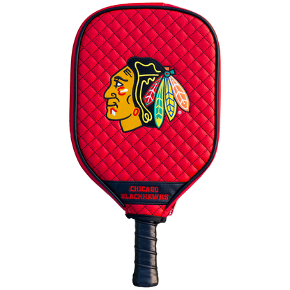 Chicago Blackhawks Red quilted pickleball paddle cover