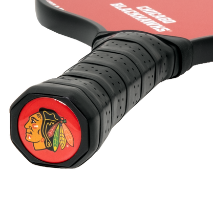 Chicago Blackhawks pickleball paddle handle logo