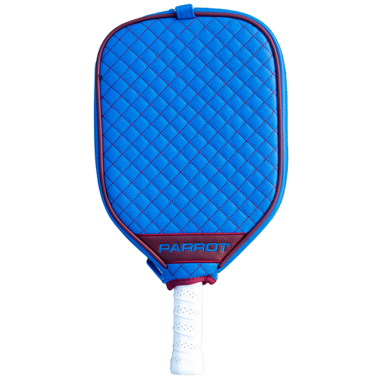 Colorado Avalanche Blue quilted pickleball paddle cover back view