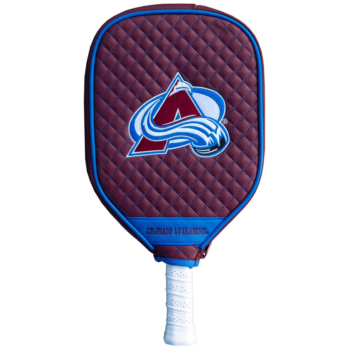 Colorado Avalanche Maroon quilted pickleball paddle cover