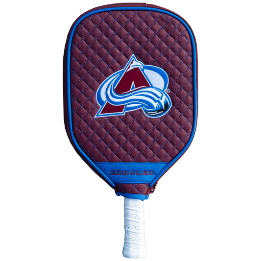 Colorado Avalanche Maroon quilted pickleball paddle cover