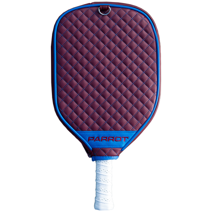 Colorado Avalanche Maroon quilted pickleball paddle cover back view