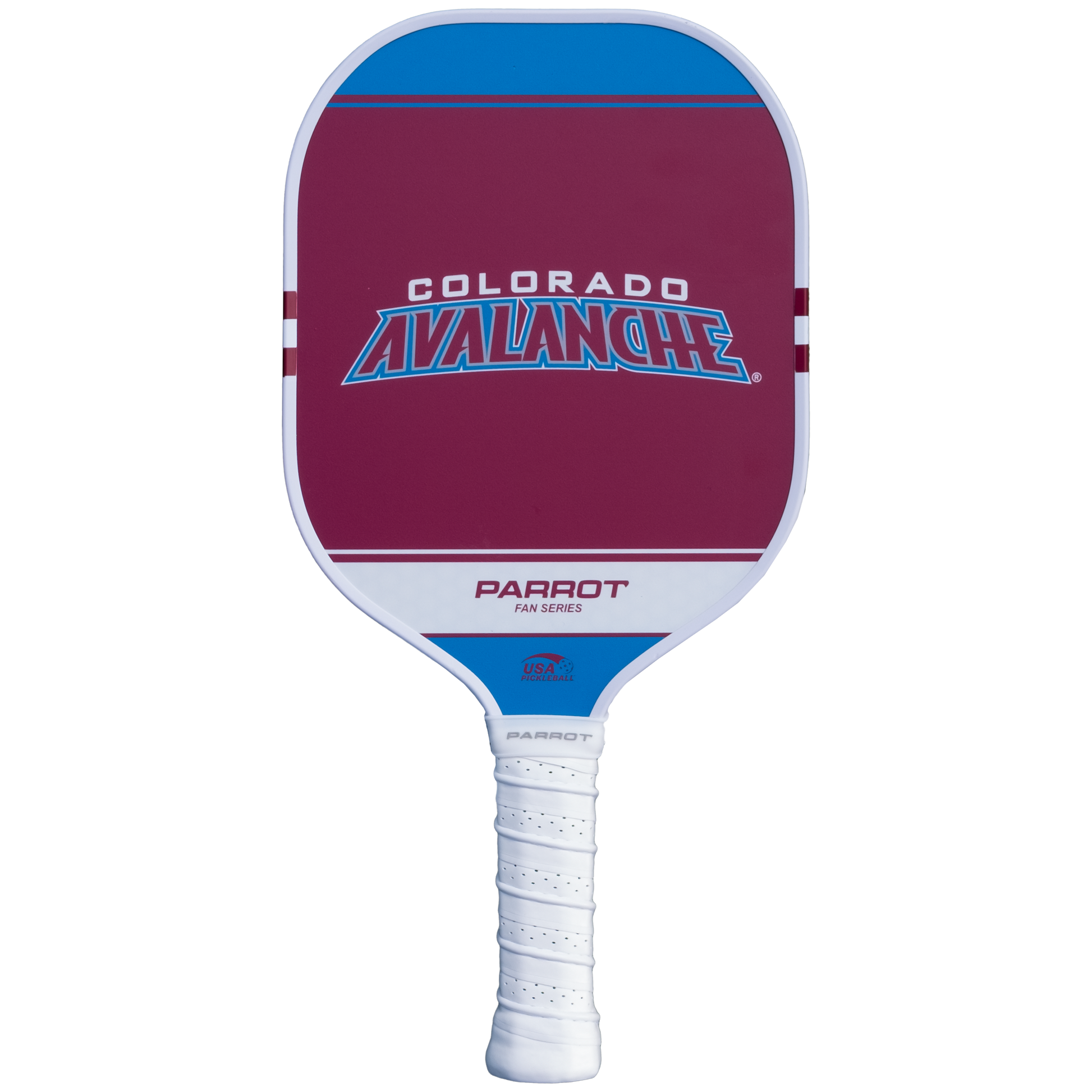 Colorado Avalanche Sport Plus pickleball paddle back view