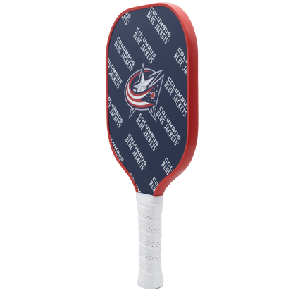 Columbus Blue Jackets pickleball paddle back view