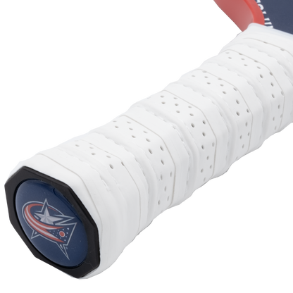 Columbus Blue Jackets pickleball paddle handle logo