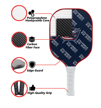 Columbus Blue Jackets standard pickleball paddle additional view