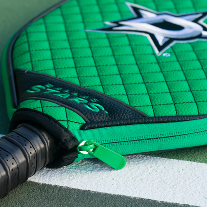 Dallas Stars quilted pickleball paddle cover team name