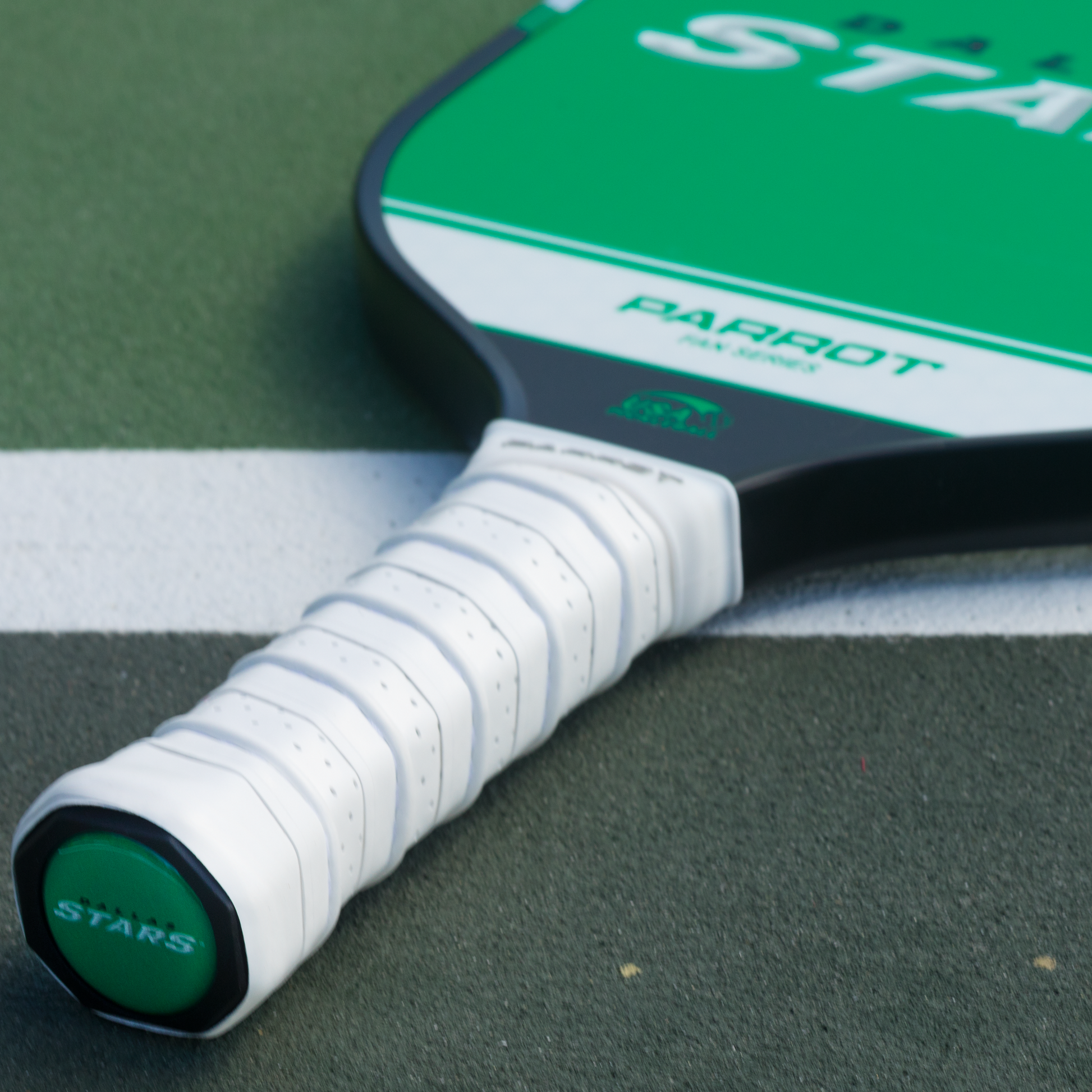 Dallas Stars Sport Plus pickleball paddle back view on the court