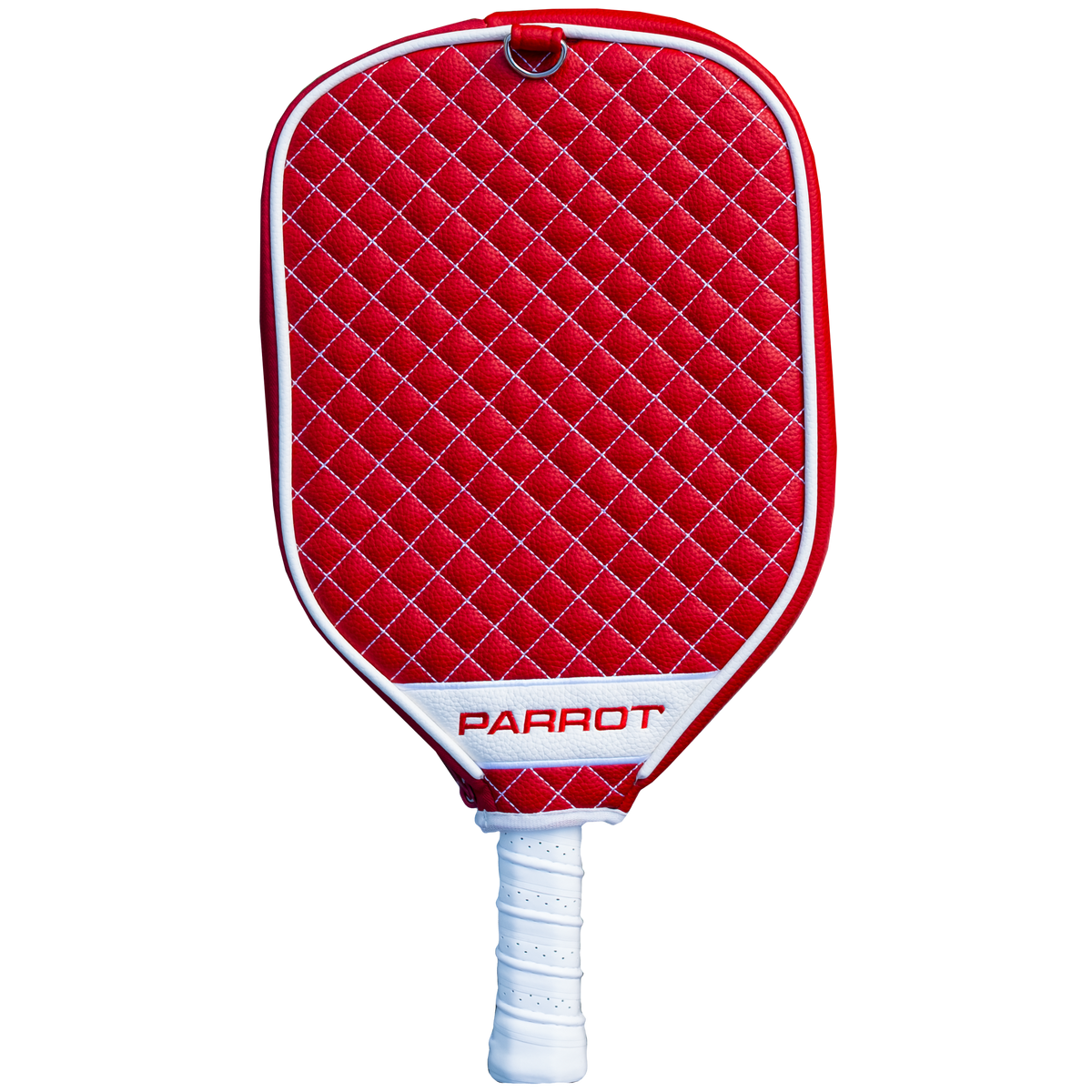 Detroit Red Wings Red quilted pickleball paddle cover back view
