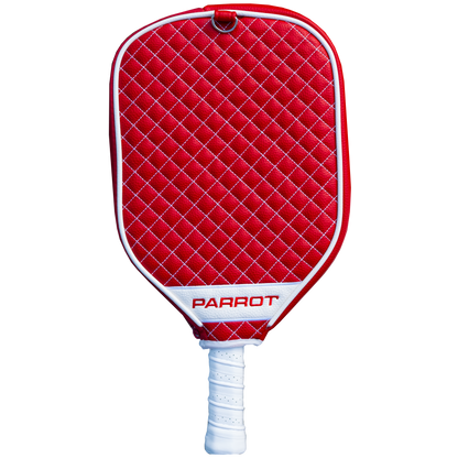 Detroit Red Wings Red quilted pickleball paddle cover back view