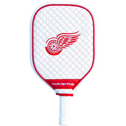 Detroit Red Wings White quilted pickleball paddle cover