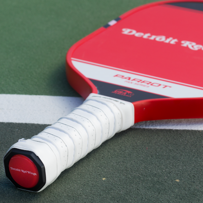 Detroit Red Wings Sport Plus pickleball paddle back view on the court