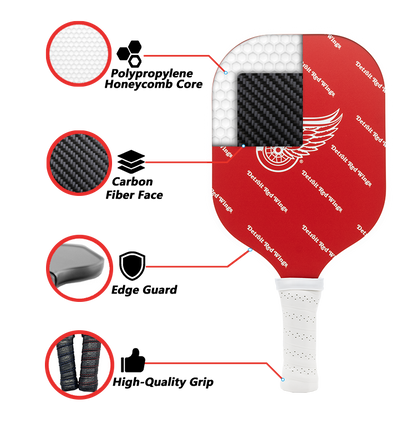 Detroit Red Wings standard pickleball paddle additional view