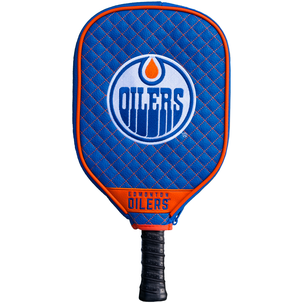Edmonton Oilers quilted pickleball paddle cover