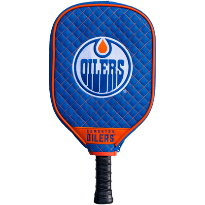 Edmonton Oilers quilted pickleball paddle cover