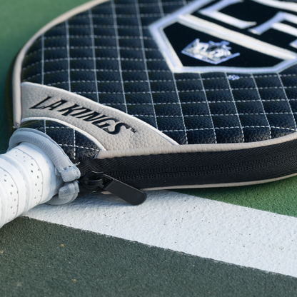 Los Angeles Kings quilted pickleball paddle cover team name
