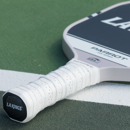 Los Angeles Kings Sport Plus pickleball paddle back view on the court
