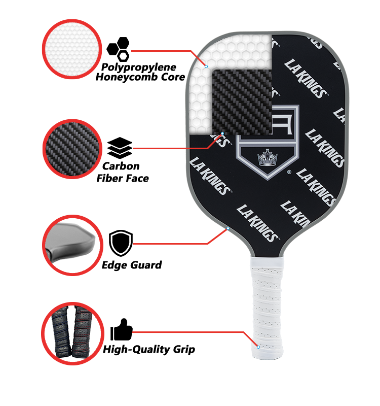 Los Angeles Kings standard pickleball paddle additional view