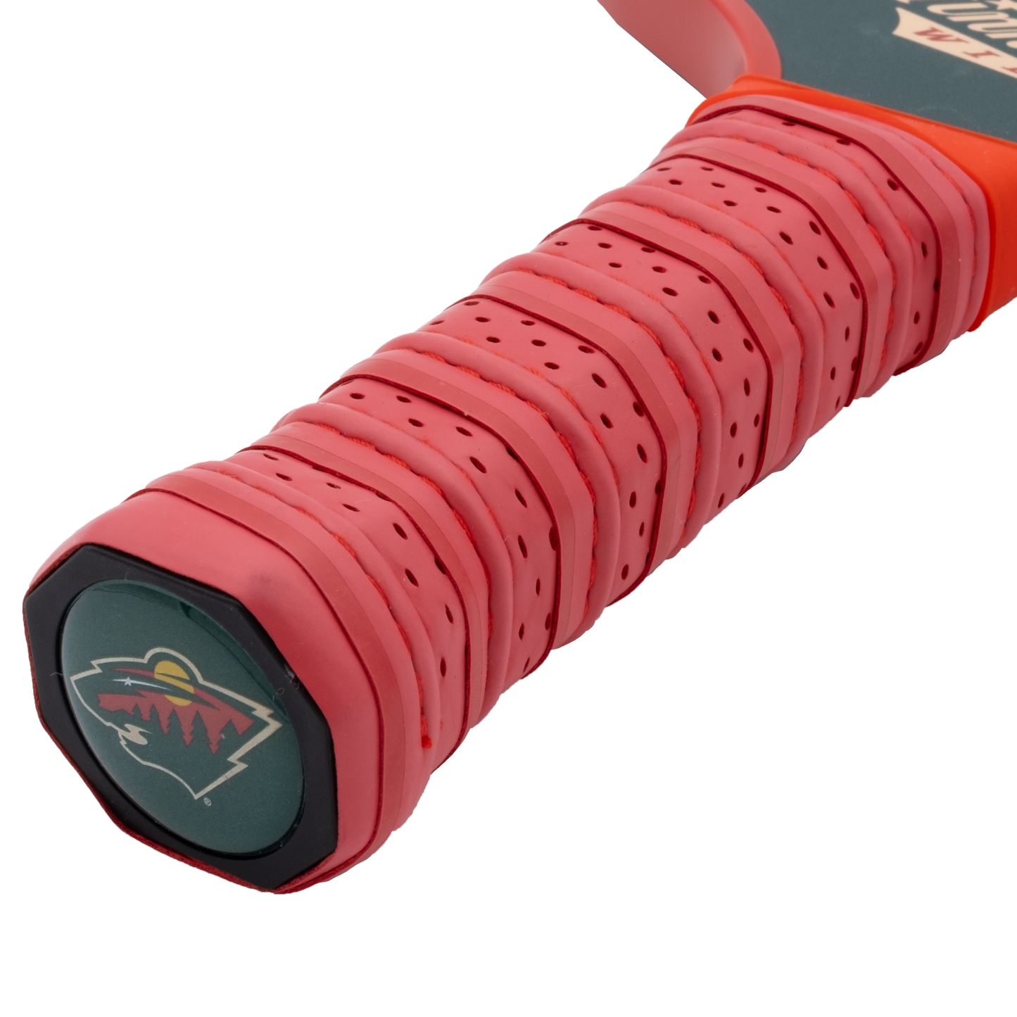 Minnesota Wild pickleball paddle handle logo