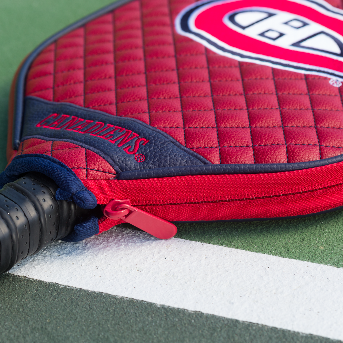 Montreal Canadiens quilted pickleball paddle cover team name