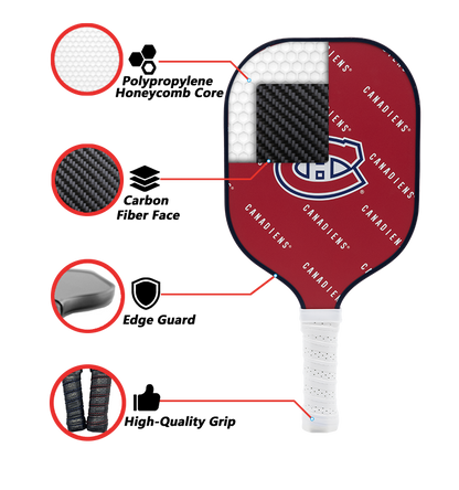 Montreal Canadiens standard pickleball paddle additional view