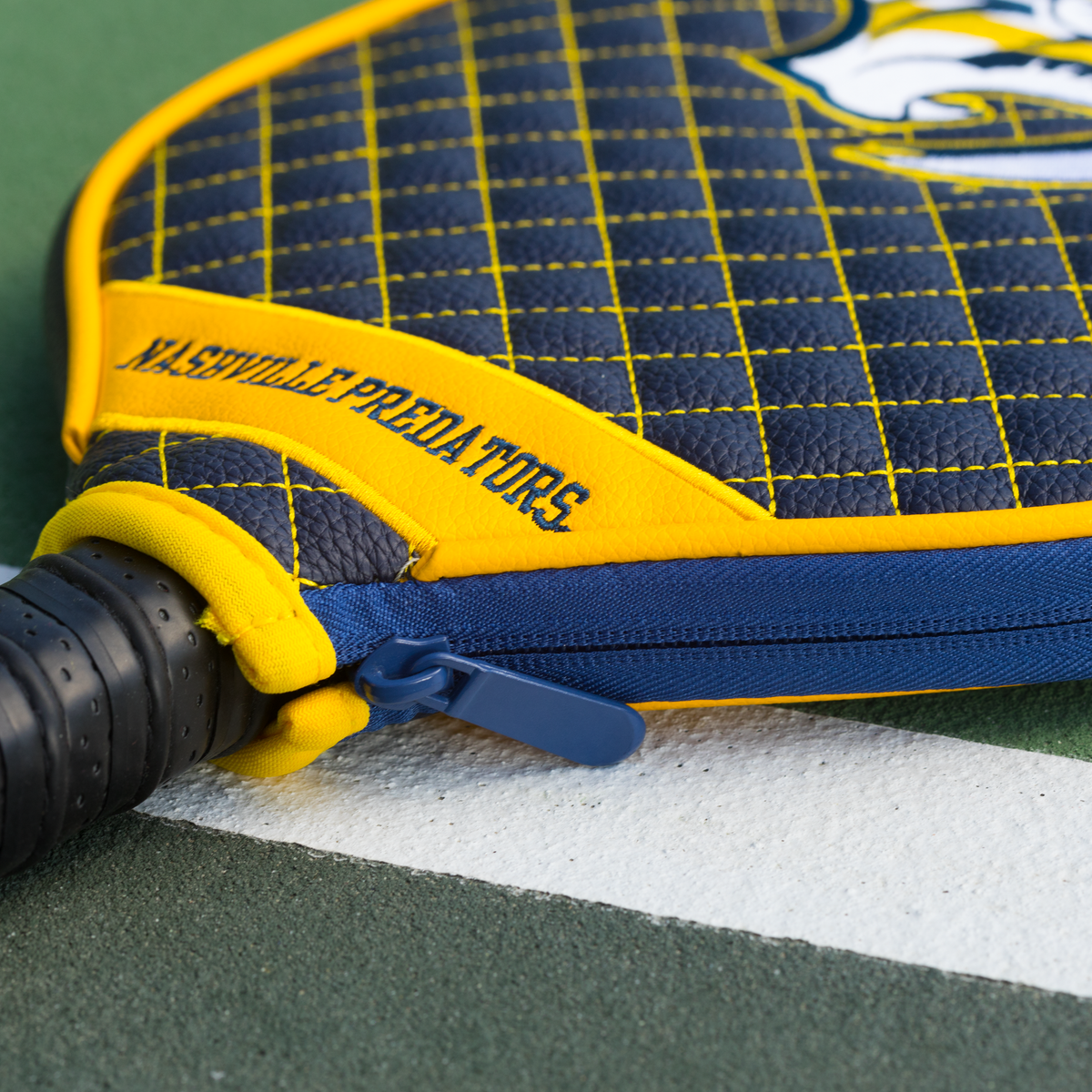 Nashville Predators quilted pickleball paddle cover team name