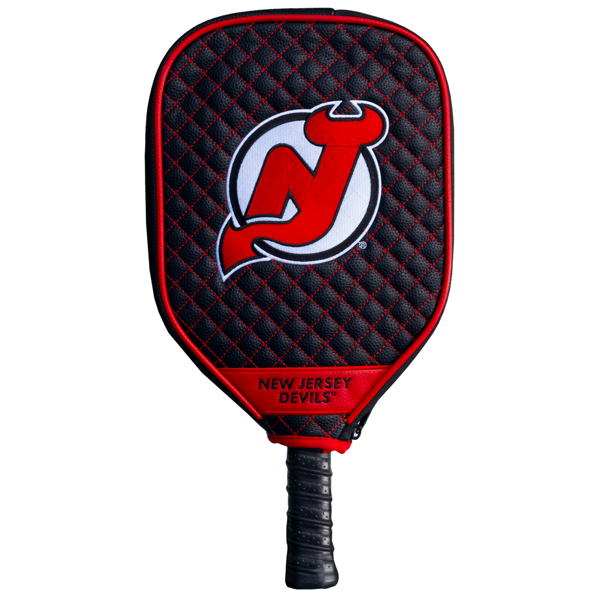 New Jersey Devils Black quilted pickleball paddle cover
