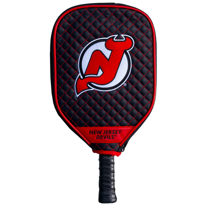 New Jersey Devils Black quilted pickleball paddle cover
