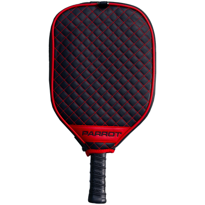 New Jersey Devils Black quilted pickleball paddle cover back view
