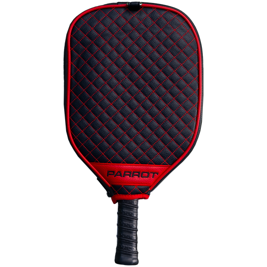 New Jersey Devils Black quilted pickleball paddle cover back view