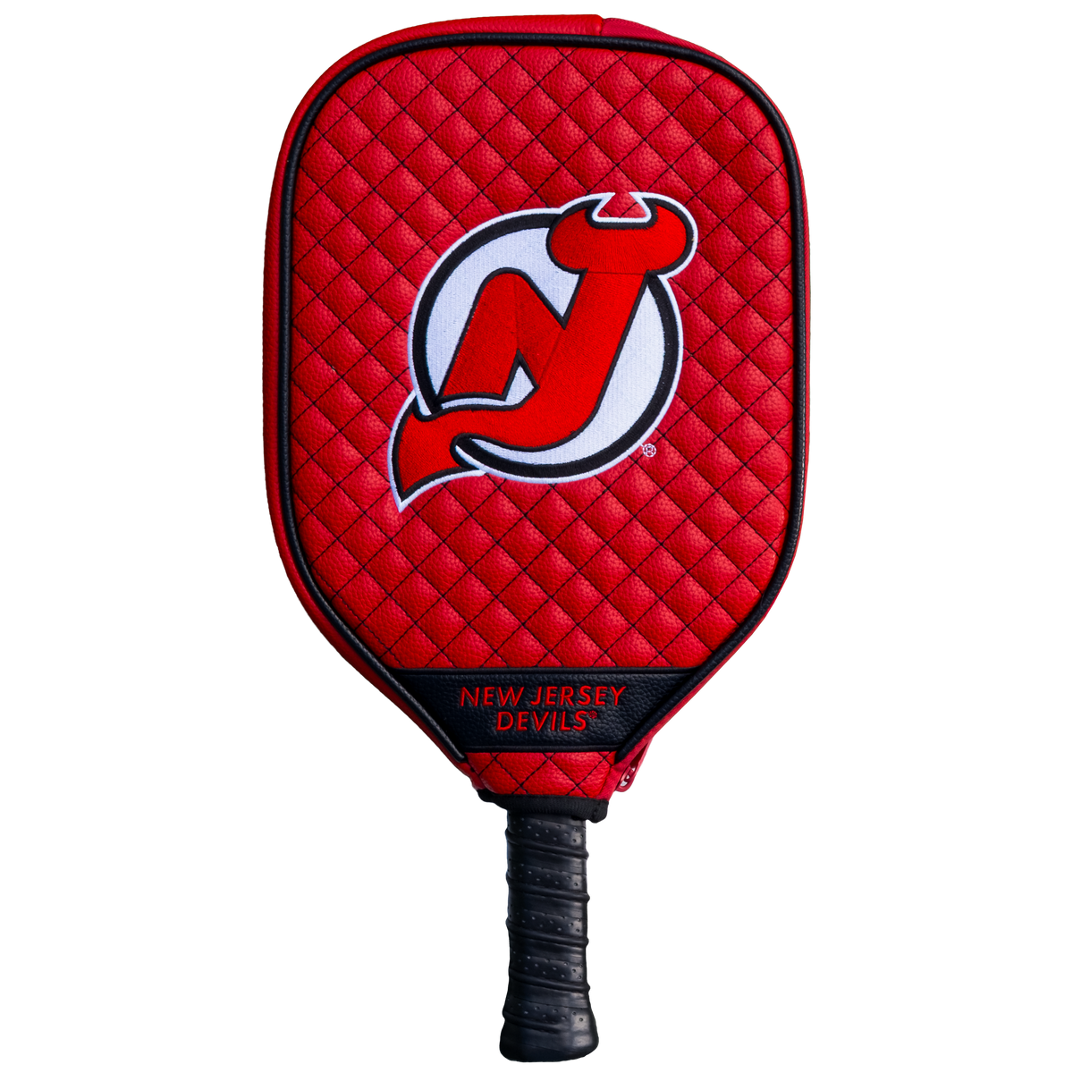 New Jersey Devils Red quilted pickleball paddle cover