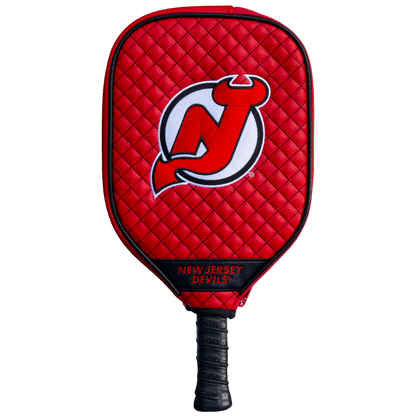 New Jersey Devils Red quilted pickleball paddle cover