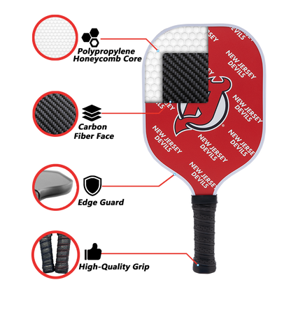 New Jersey Devils standard pickleball paddle additional view