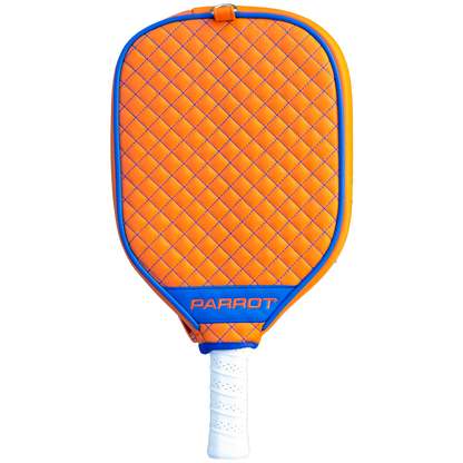 New York Islanders Orange quilted pickleball paddle cover back view