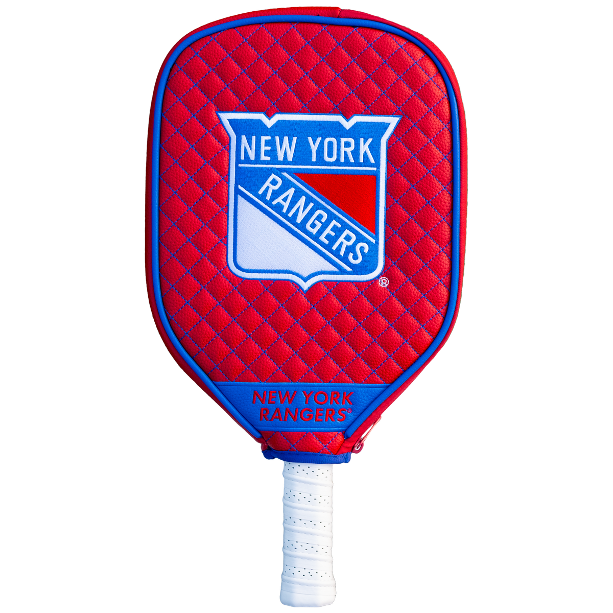 New York Rangers Red quilted pickleball paddle cover