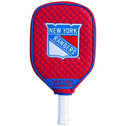 New York Rangers Red quilted pickleball paddle cover