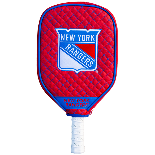 New York Rangers Red quilted pickleball paddle cover