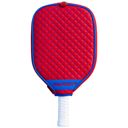 New York Rangers Red quilted pickleball paddle cover back view
