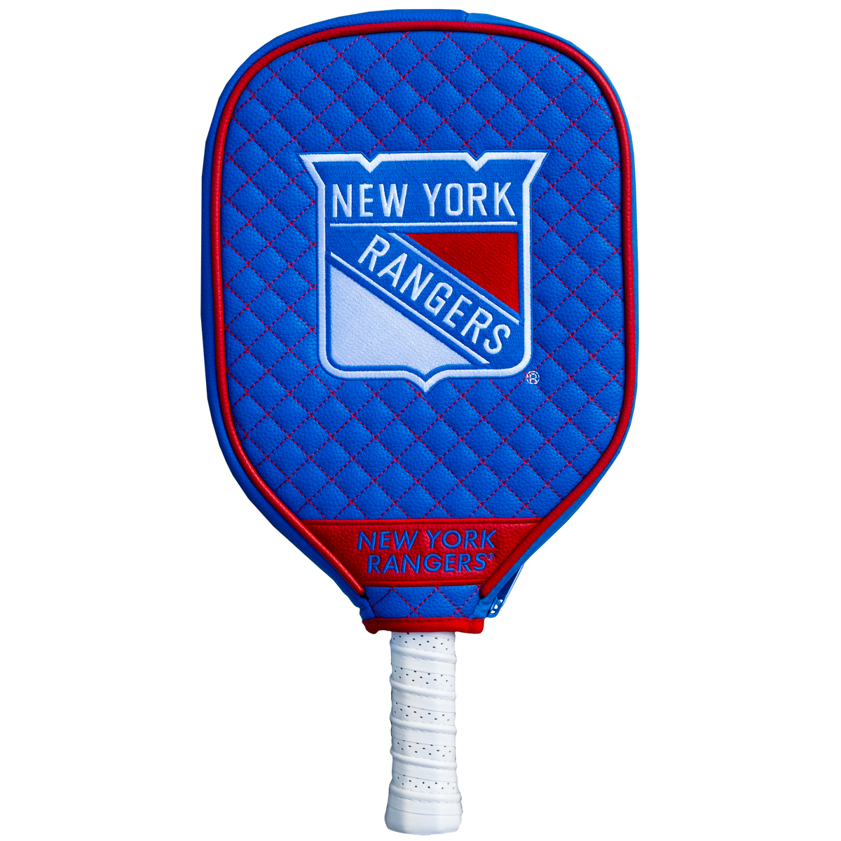 New York Rangers Blue quilted pickleball paddle cover