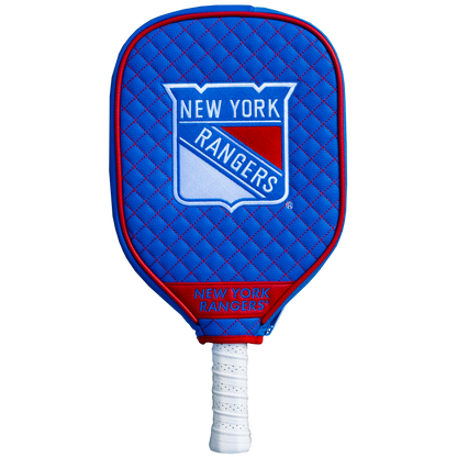 New York Rangers Blue quilted pickleball paddle cover