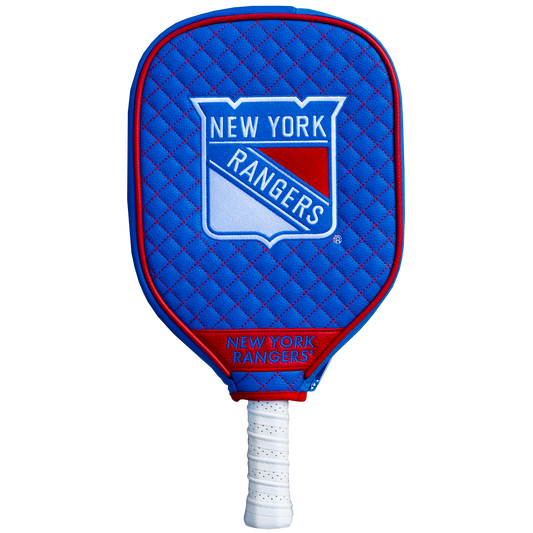 New York Rangers Blue quilted pickleball paddle cover