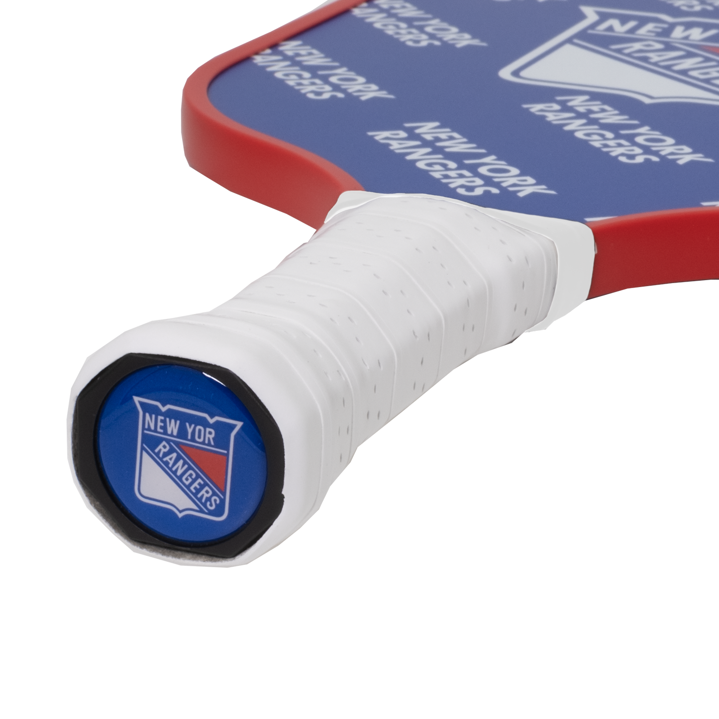 New York Rangers pickleball paddle handle logo