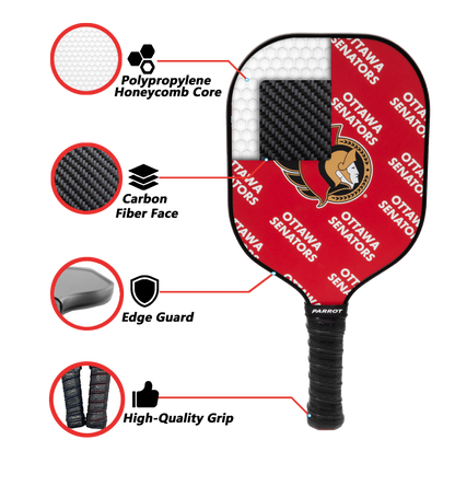 Ottawa Senators standard pickleball paddle additional view