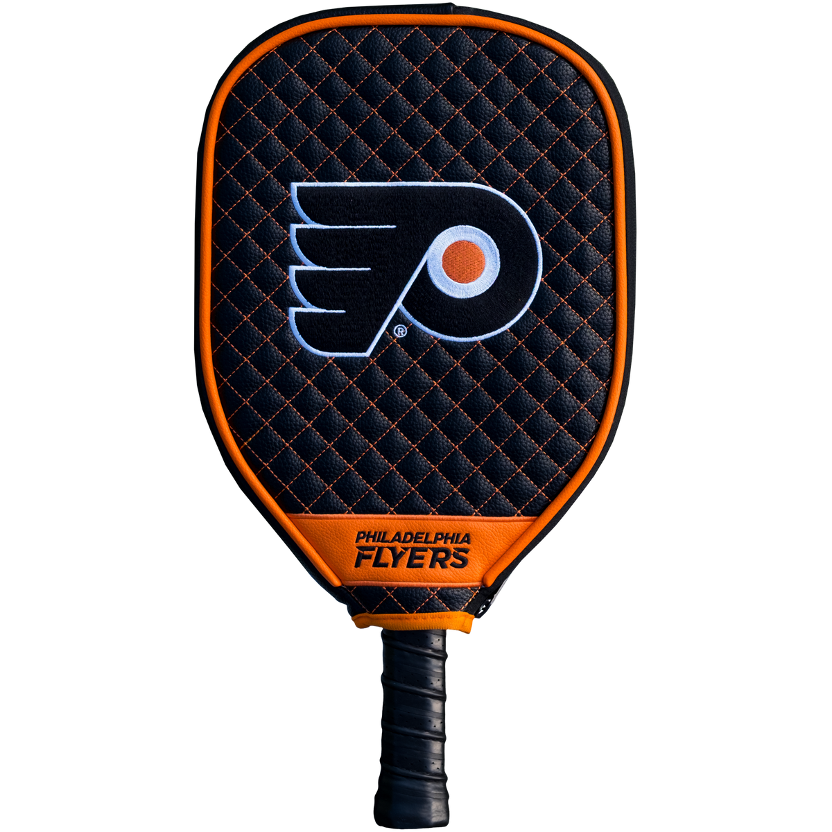 Philadelphia Flyers Black quilted pickleball paddle cover
