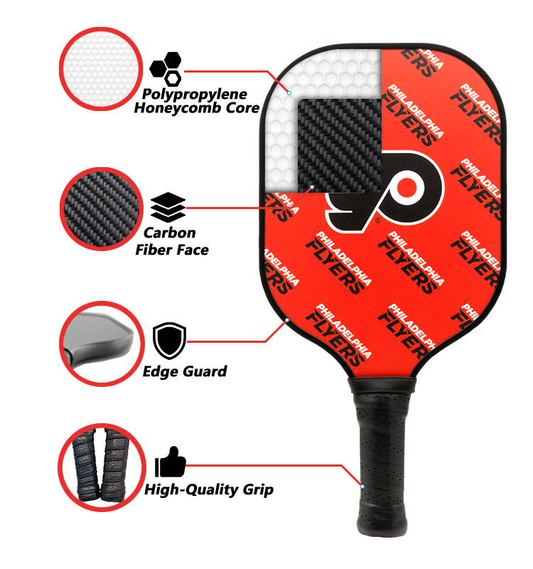Philadelphia Flyers standard pickleball paddle additional view